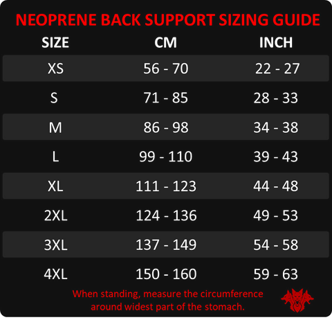 Image of 7mm Neoprene Back Support Belt