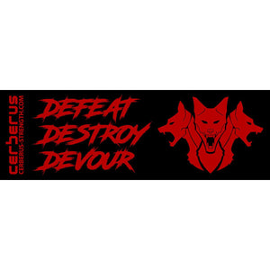 DEFEAT DESTROY DEVOUR (Black) Banner