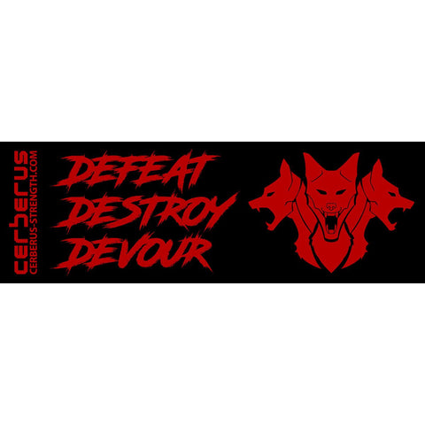 Image of DEFEAT DESTROY DEVOUR (Black) Banner